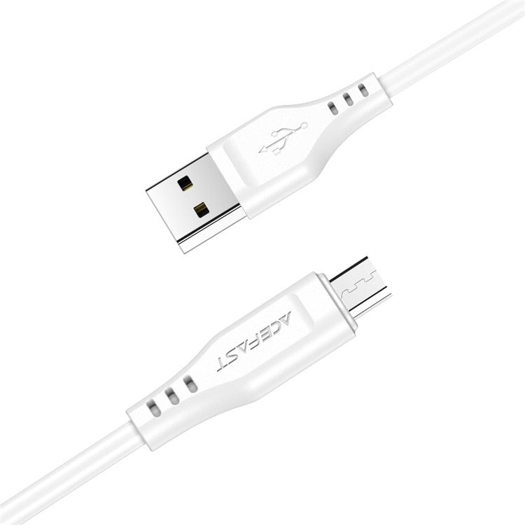 ACEFAST C3-09 1.2m USB-A to Micro-USB 2.4A Max Charging Cord TPE Data Cable - White