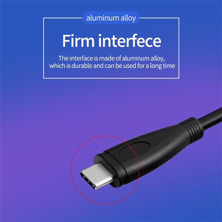 PQ105 1m USB3.1 Type-C Male to Female 10Gbps High Speed Data Cable Gen2 4K Projection Screen PD100W 5A Fast Charging Cable