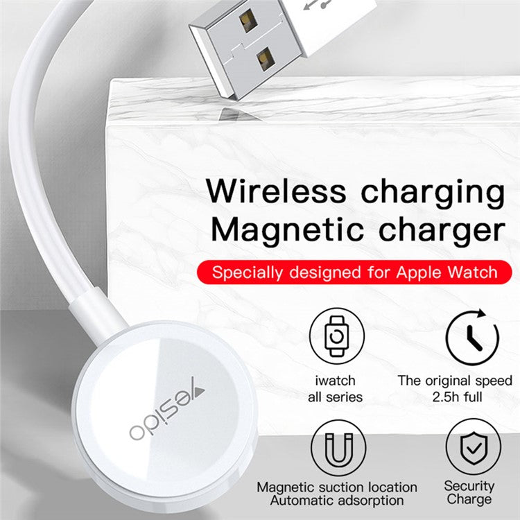 YESIDO CA69 Smart Watch Magnetic Wireless Charger Dock with 1m Cable for Apple Watch Series