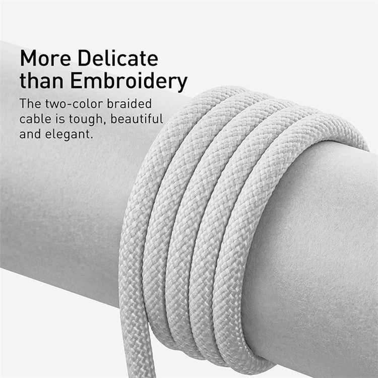 BASEUS Dynamic Series 2.4A 2m Fast Charging Data Cable USB to iP Braided Cord - White