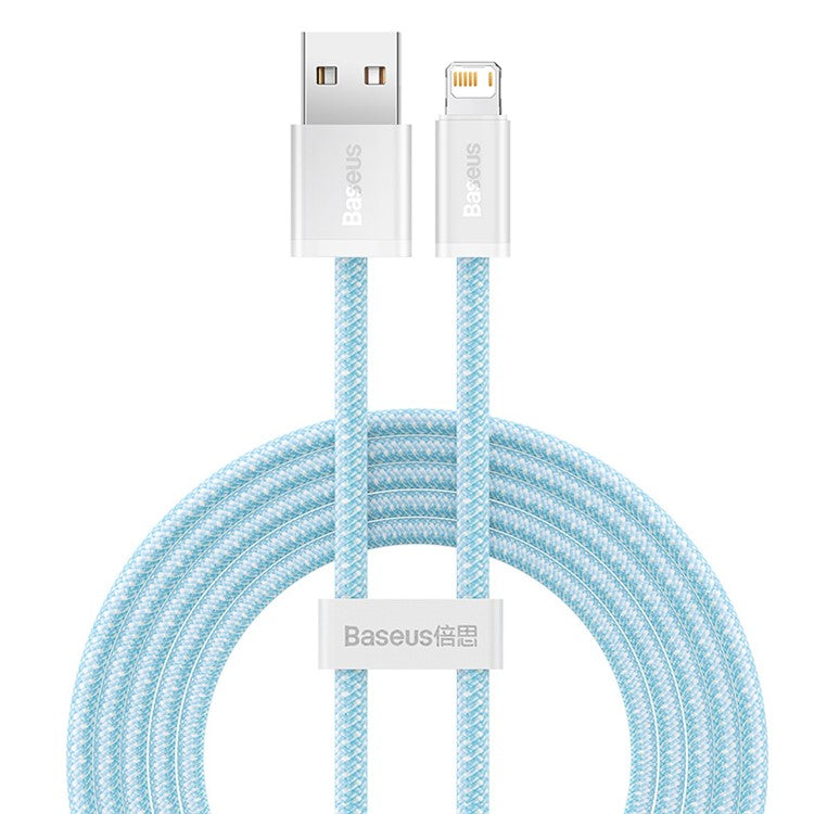 BASEUS Dynamic Series 2.4A 2m Fast Charging Data Cable USB to iP Braided Cord - Blue