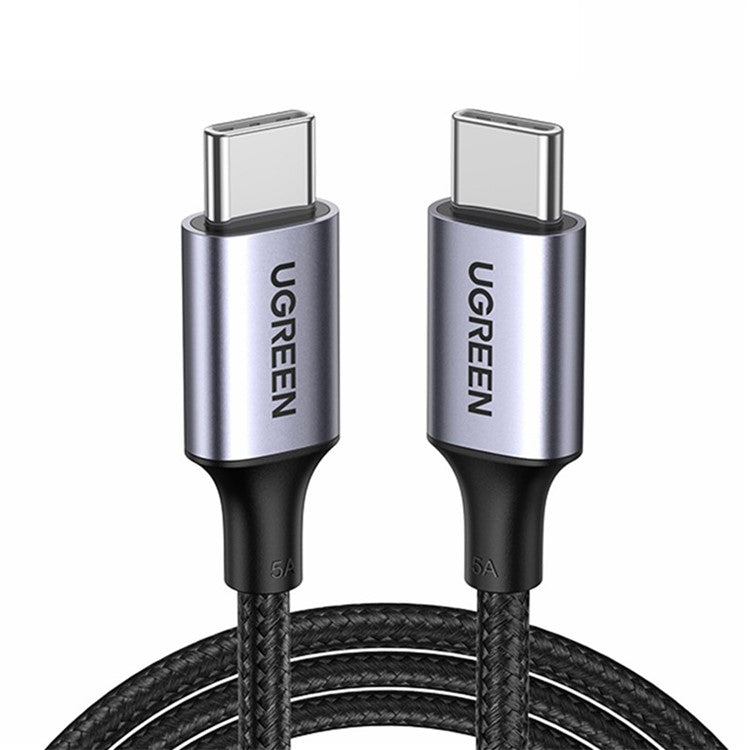 UGREEN 70427 for iPhone 15 Series 100W 4.0 PD USB C to USB C Fast Charging Cable Nylon Braided Type-C Cable for Samsung S20 / MacBook / iPad Pro (1m)