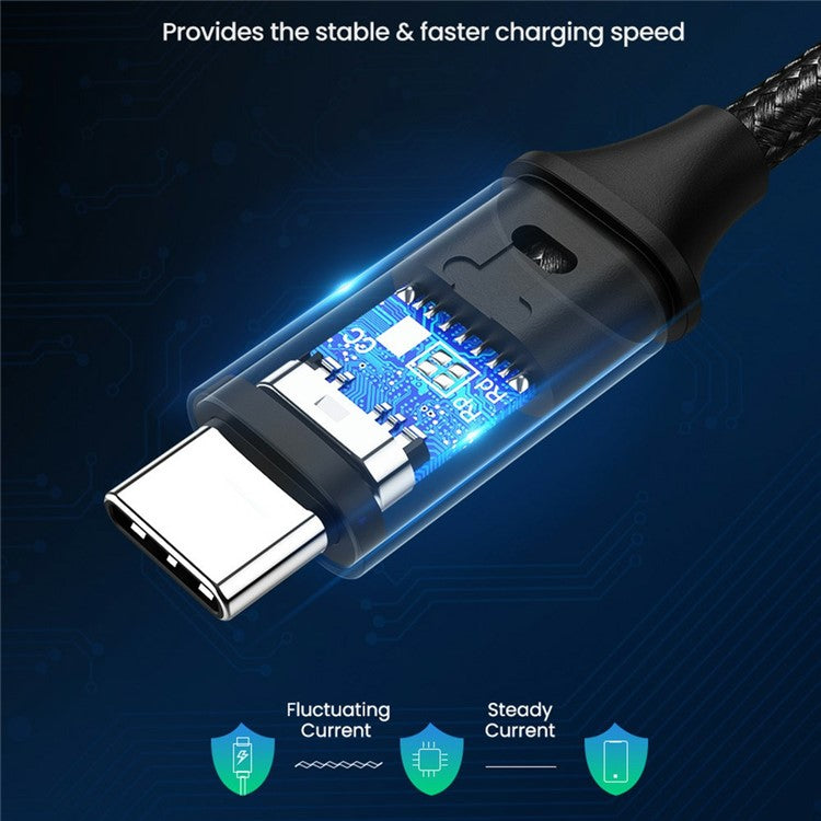 UGREEN 70427 for iPhone 15 Series 100W 4.0 PD USB C to USB C Fast Charging Cable Nylon Braided Type-C Cable for Samsung S20 / MacBook / iPad Pro (1m)