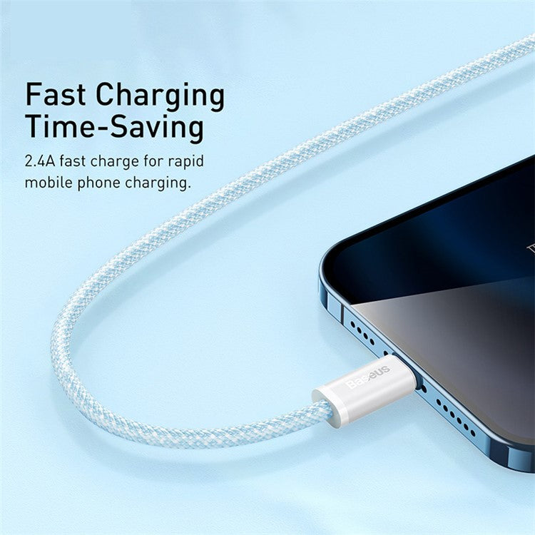BASEUS Dynamic Series 2.4A 1m Fast Charging Data Cable USB to iP Charging Cord - Blue