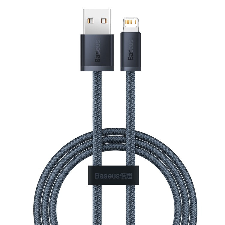 BASEUS Dynamic Series 2.4A 1m Fast Charging Data Cable USB to iP Charging Cord - Dark Grey