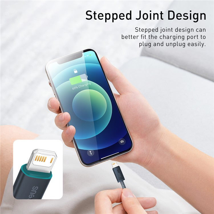 BASEUS Dynamic Series 2.4A 1m Fast Charging Data Cable USB to iP Charging Cord - Dark Grey