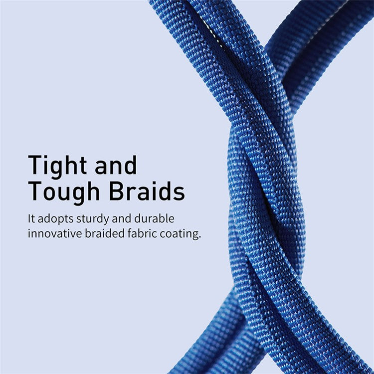 BASEUS Crystal Shine Series 2.4A Fast Charging USB to iP Data Cable 1.2m - Blue