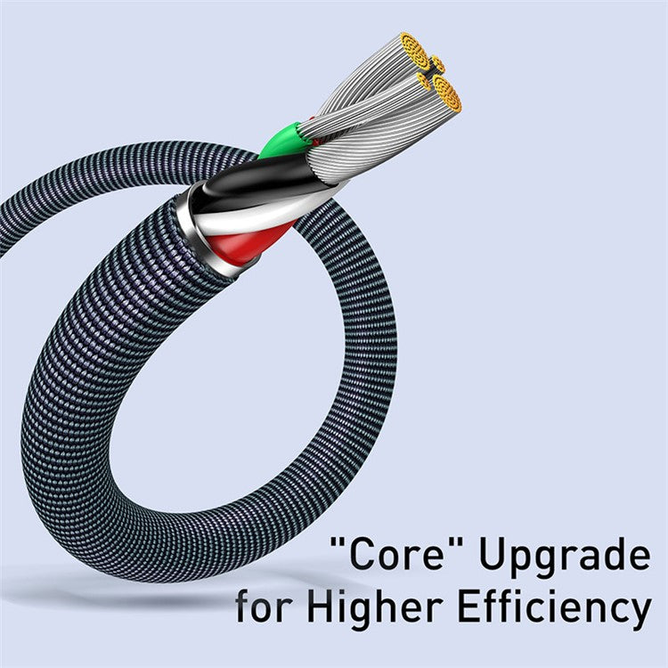 BASEUS Crystal Shine Series 2.4A Fast Charging USB to iP Data Cable 2m - Black