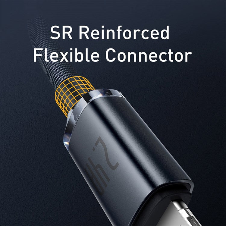 BASEUS Crystal Shine Series 2.4A Fast Charging USB to iP Data Cable 2m - Black