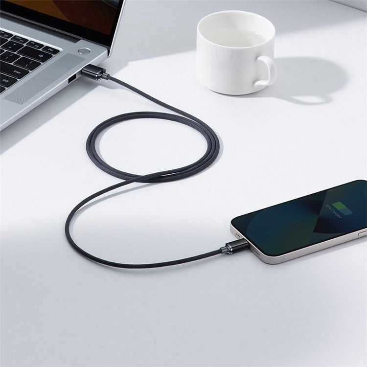 BASEUS Crystal Shine Series 2.4A Fast Charging USB to iP Data Cable 2m - Black