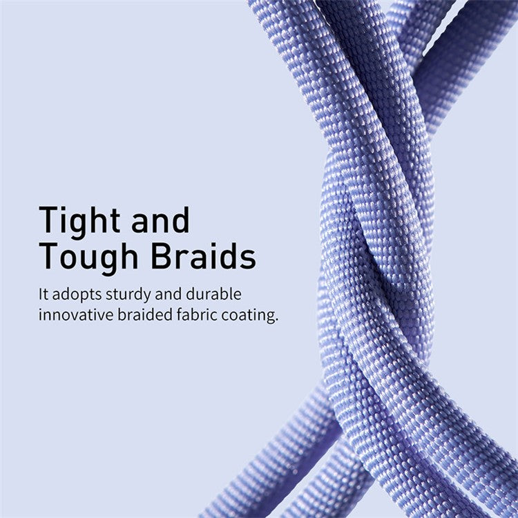 BASEUS Crystal Shine Series 2.4A Fast Charging USB to iP Data Cable 2m - Purple