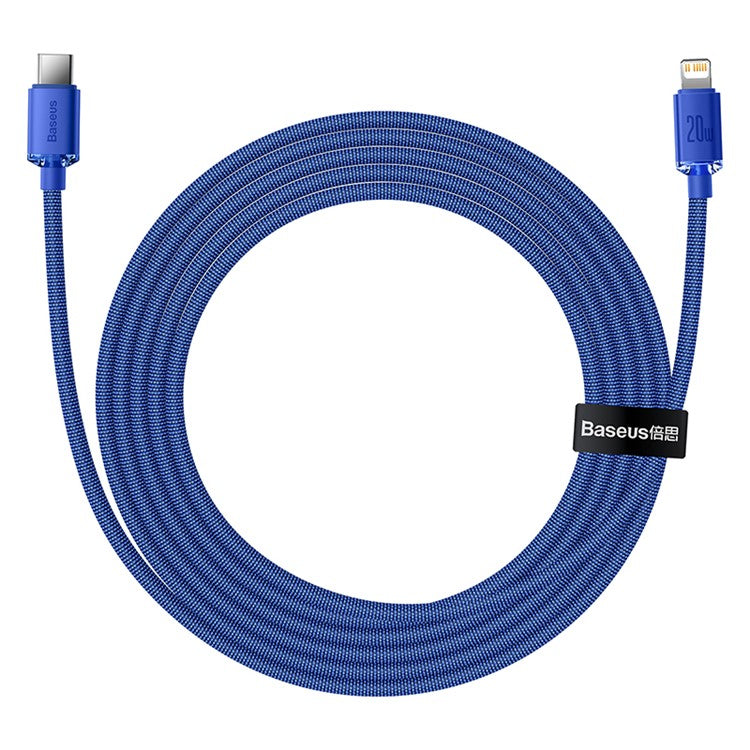 BASEUS Crystal Shine Series 20W 2m Fast Charging Type-C to iP Data Cable - Blue