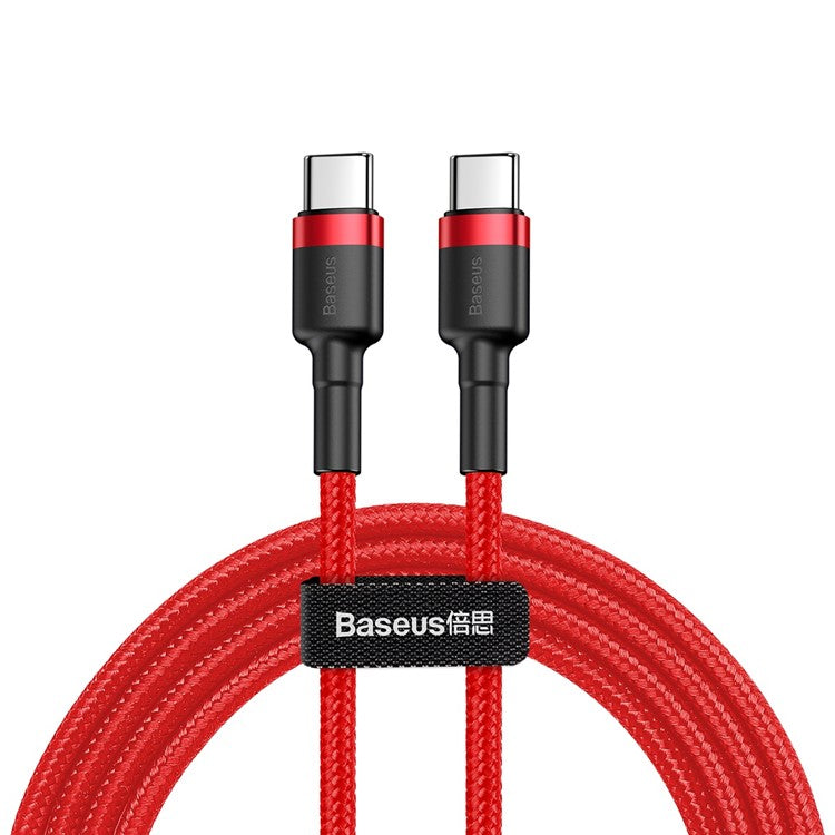 BASEUS Cafule 1m for iPhone 15 Series Type-C PD2.0 60W Flash Charging Data Cable (20V 3A) - Red