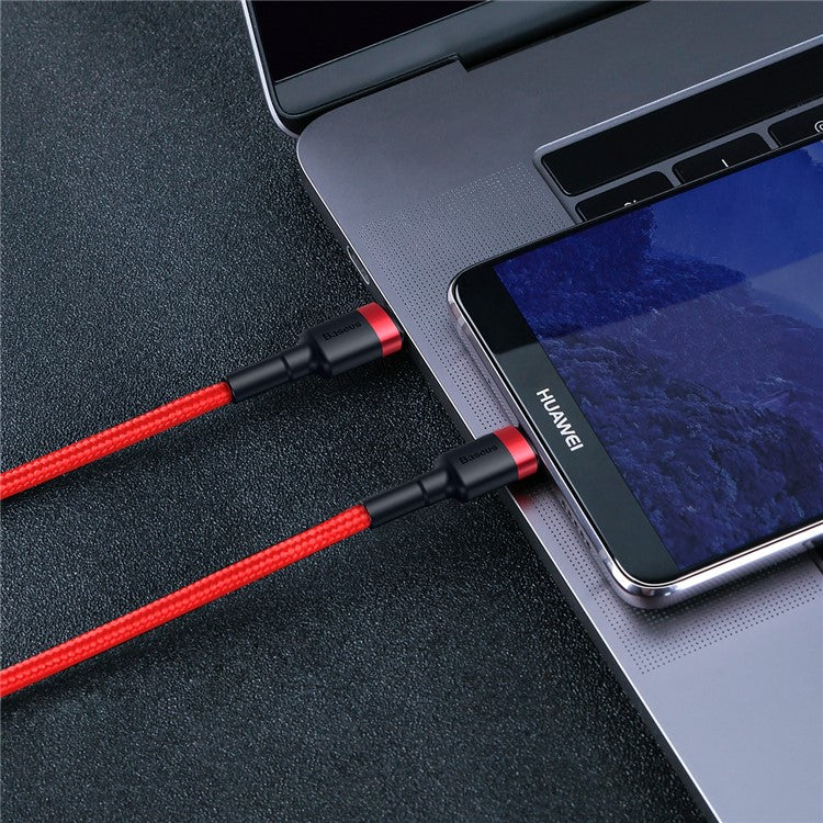 BASEUS Cafule 1m for iPhone 15 Series Type-C PD2.0 60W Flash Charging Data Cable (20V 3A) - Red