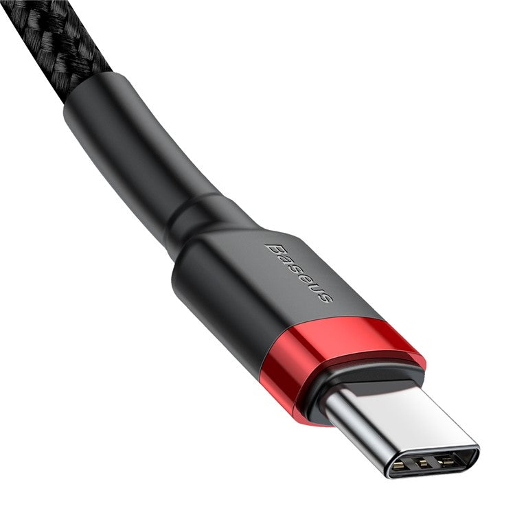 BASEUS Cafule 1m for iPhone 15 Series Type-C PD2.0 60W Flash Charging Data Cable (20V 3A) - Red / Black