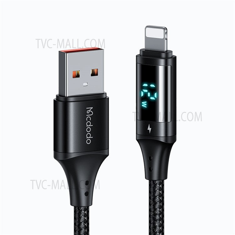 MCDODO MDD CA-1060 1.2m 480Mbps Data Transmission Lightning Port Charging Cable Wire - Black