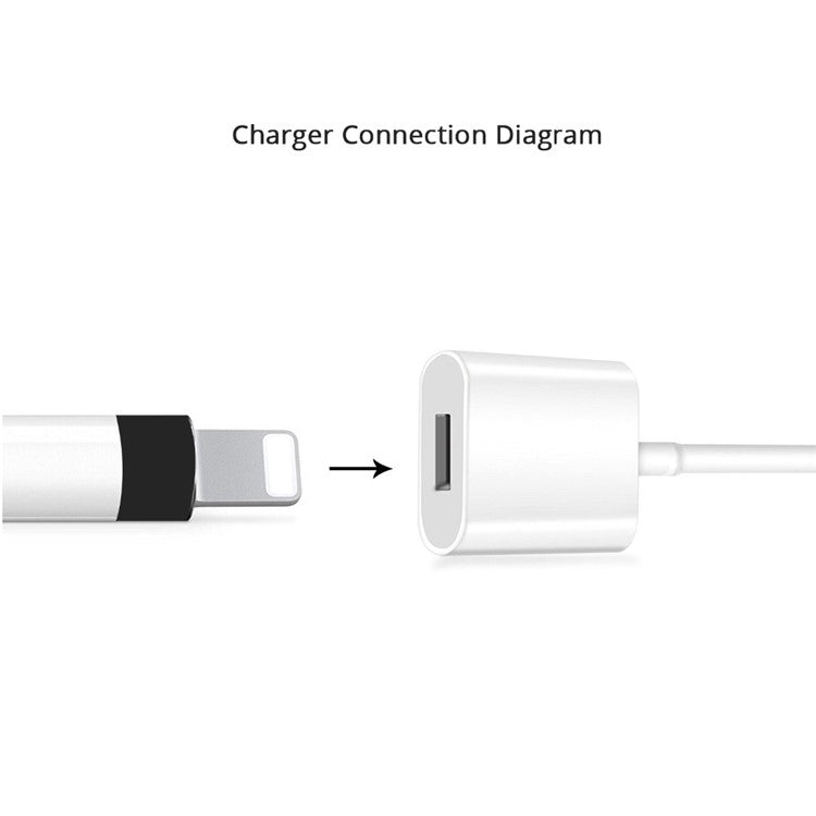 Lightning to USB Charging Cable for Apple Pencil Female to Male Extension Charging Connector Adapter Cord, 1m
