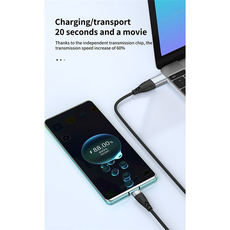 ADC-008 for iPhone 15 Series 1m 2 in 1 USB+Type-C to Type-C 100W Flash Charging Data Cable