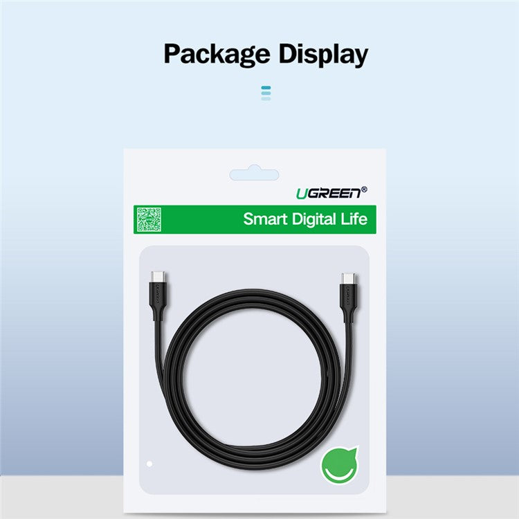 UGREEN for iPhone 15 Series 0.5m USB C to Type-C High Speed Data Transmission Cable Support PD 60W QC3.0 Fast Charging
