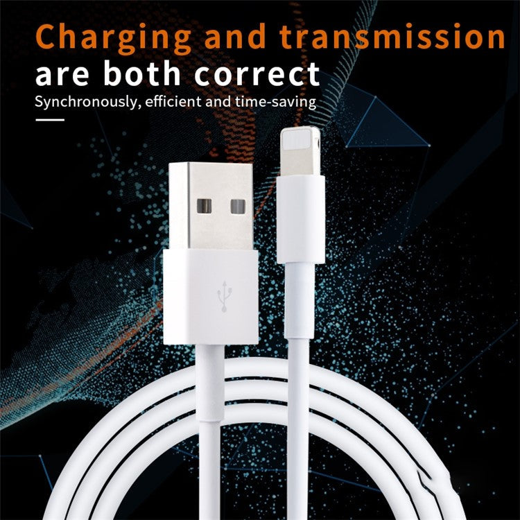 IVON CA19 1m USB to 8 Pin Lightning Data Cable 2.4A Fast Charging Wire for iOS