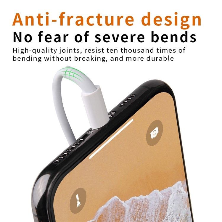 IVON CA19 1m USB to 8 Pin Lightning Data Cable 2.4A Fast Charging Wire for iOS