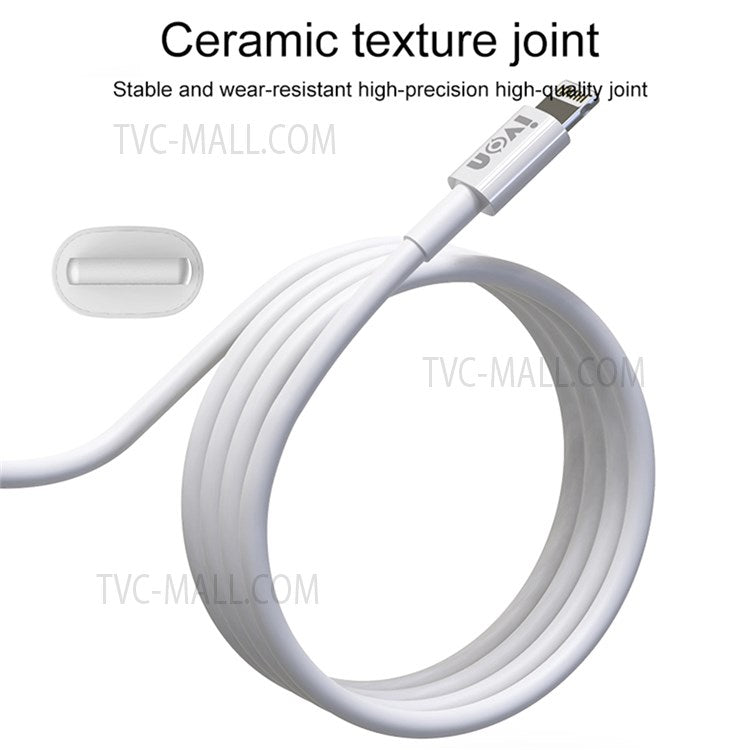 IVON CA70 1m 2.4A Fast Charging Cord 8 Pin Lightning Data Cable