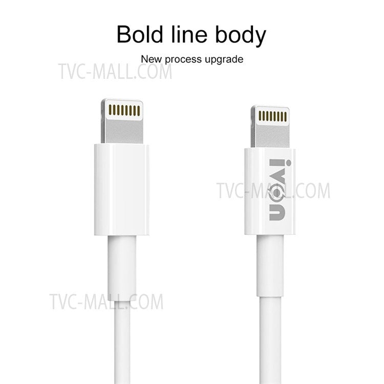 IVON CA70 3-Meter USB to Lightning 8-Pin Phone Cable 2.4A Fast Charging Data Transmission Cable Cord