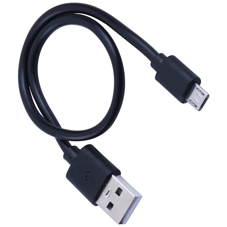 30cm USB to Micro USB Mobile Phone Charger Cord Copper Core Charging Cable - Black