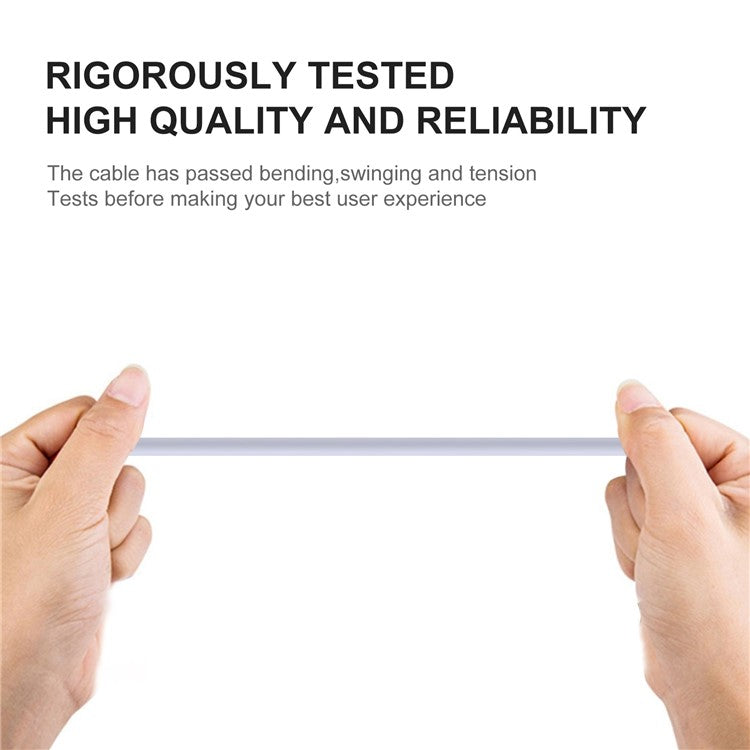 50cm USB to Micro USB Copper Core Charging Cable TPE Wire for Android Mobile Phone Tablet - White