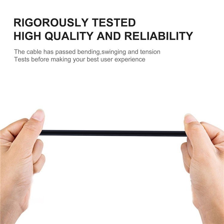 50cm USB to Micro USB Copper Core Charging Cable TPE Wire for Android Mobile Phone Tablet - Black