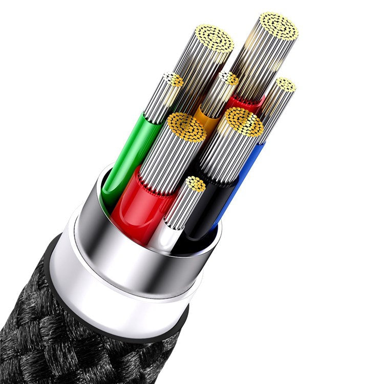 BASEUS Flash Series II One-for-Three Fast Charging Cable Type-C to Micro+iP+Type-C 100W Wire, 1.5m - Black