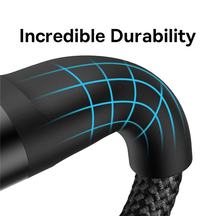 BASEUS Flash Series II One-for-Three Fast Charging Cable Type-C to Micro+iP+Type-C 100W Wire, 1.5m - Black