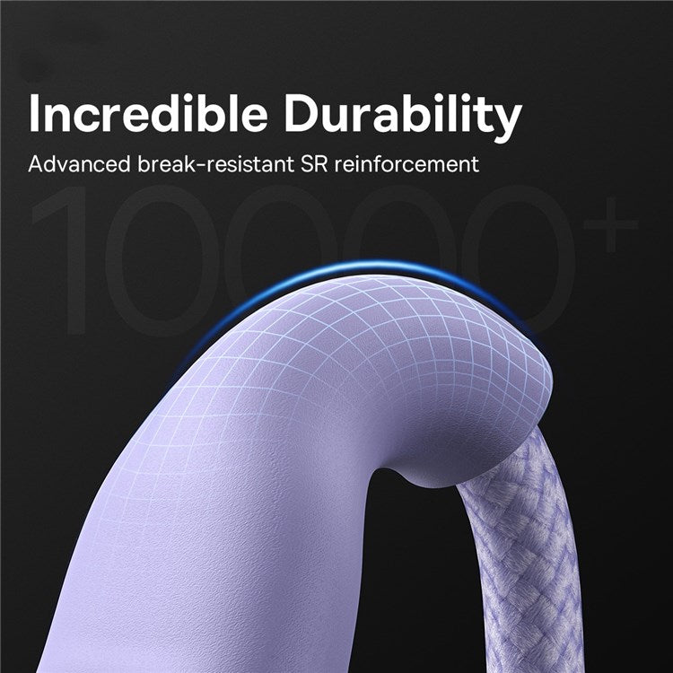 BASEUS Flash Series for iPhone 15 Series II Two-for-Three Charging Cable USB+Type-C to Micro+7 Pin+Type-C 100W Wire 1.2m - Purple