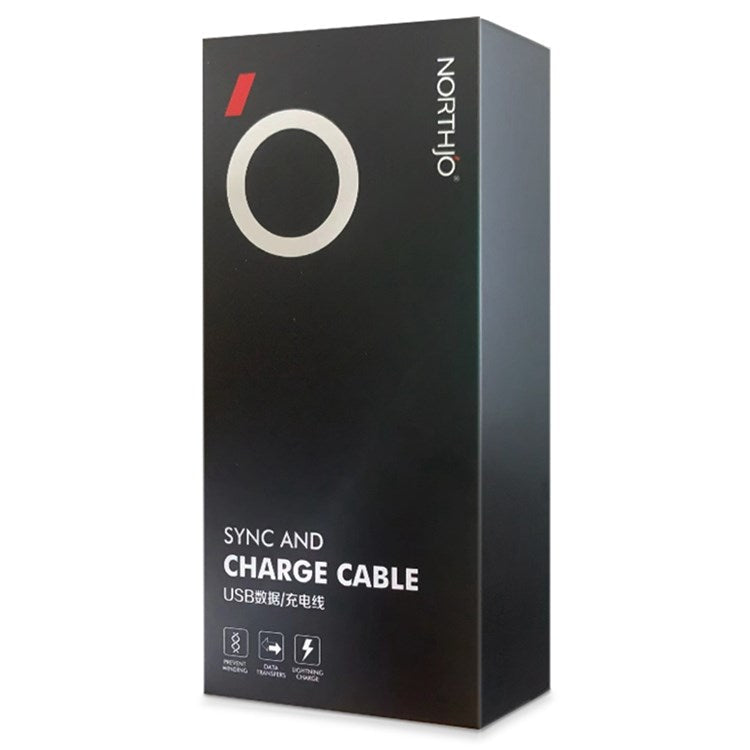 NORTHJO 1m 60W Type C PD Fast Charging Cable 480Mbps Data Transmission Wire for Home and Office - White