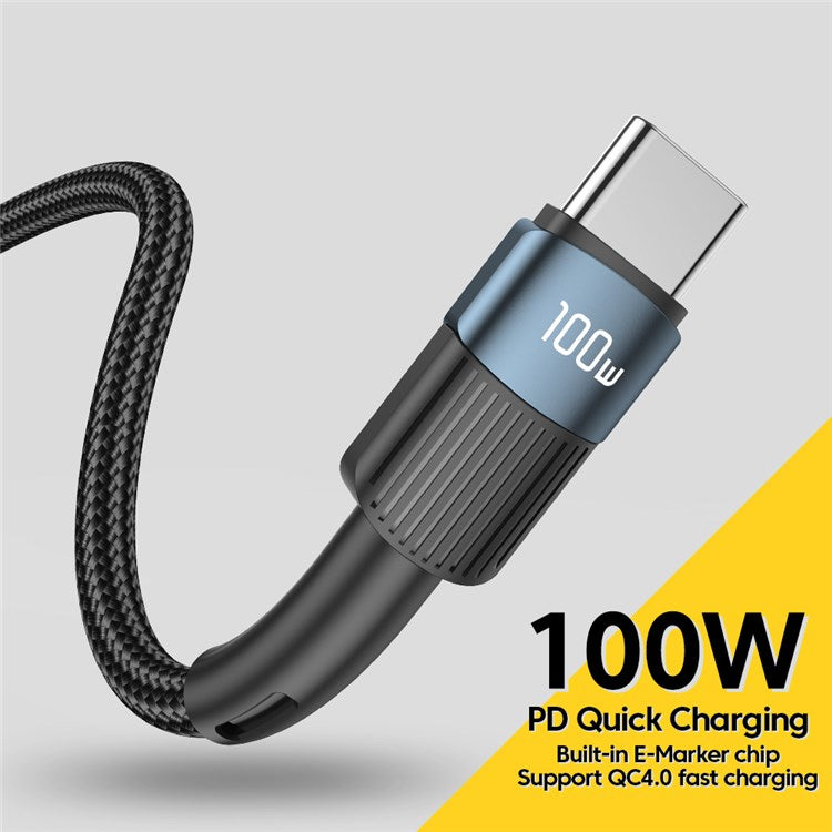 ESSAGER 2m Super Long USB C PD 100W Fast Charging Charge Cord 480Mbps Data Transmission Cable - Blue