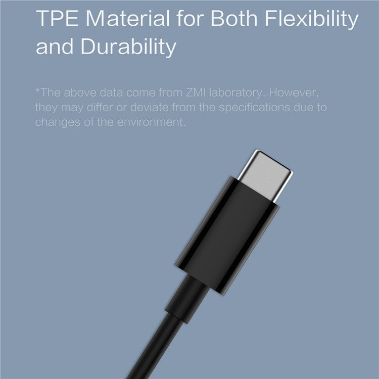 ZMI AL308E for iPhone 15 Series 1.5m Data Cable Type-C to Type-C 5A / 100W Fast Charging Wire, High-end Version - Black