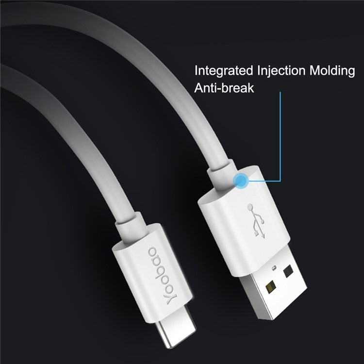 YOOBAO YB-401C for iPhone 15 Series 1.2m 5A High Current Fast Charging Data Cable USB-A to Type-C TPE Round Wire
