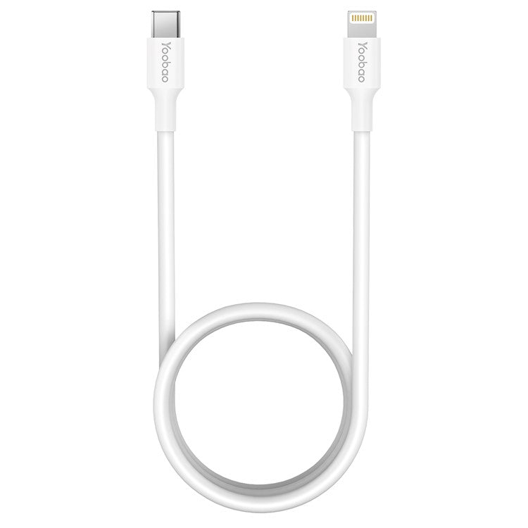 YOOBAO YB-480PD for iPhone 15 Series 1.2m Type-C to Lightning TPE Round Wire PD 18W Fast Charging Data Cable