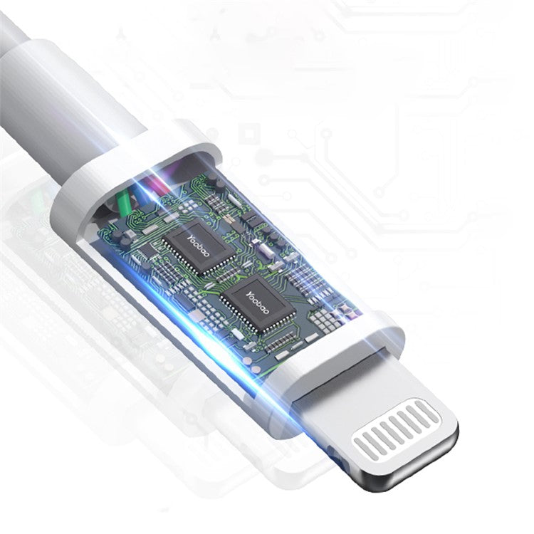 YOOBAO YB-480PD for iPhone 15 Series 1.2m Type-C to Lightning TPE Round Wire PD 18W Fast Charging Data Cable