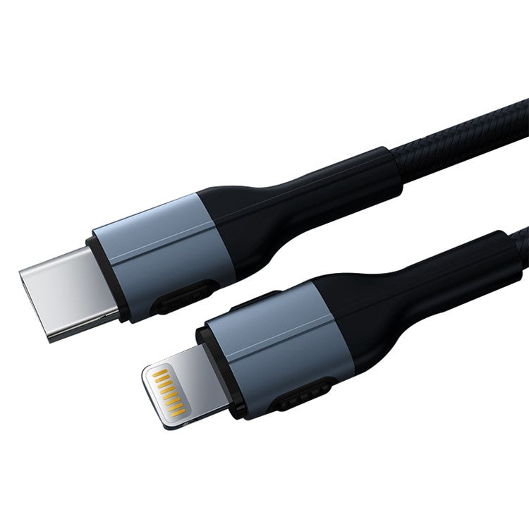 XUNDD for iPhone 15 Series 1m Type-C to Lightning Data Cable PD 20W Mobile Phone Fast Charging Wire - Black