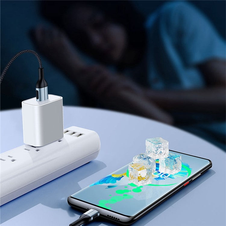 XUNDD for iPhone 15 Series 1m PD 20W USB-A to Type-C Braided Cable for Fast Charging and Data Transfer - Blue