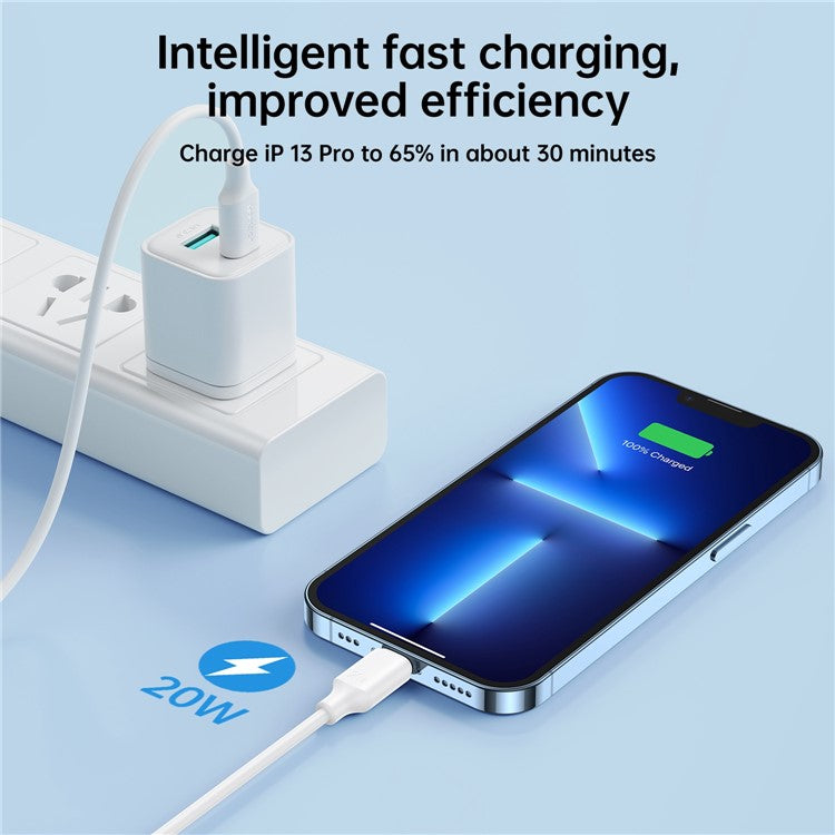 JOYROOM S-CL020A91 1m Premium Series for iPhone 15 Series Type-C to Lightning 480Mbps Data Cable PD 20W Fast Charging Wire - White