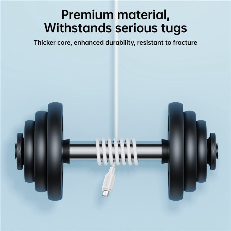 JOYROOM S-UM018A925 25cm Premium Series for Power Bank USB-A to Micro 2.4A Fast Charging+Data Transmission Cable - White