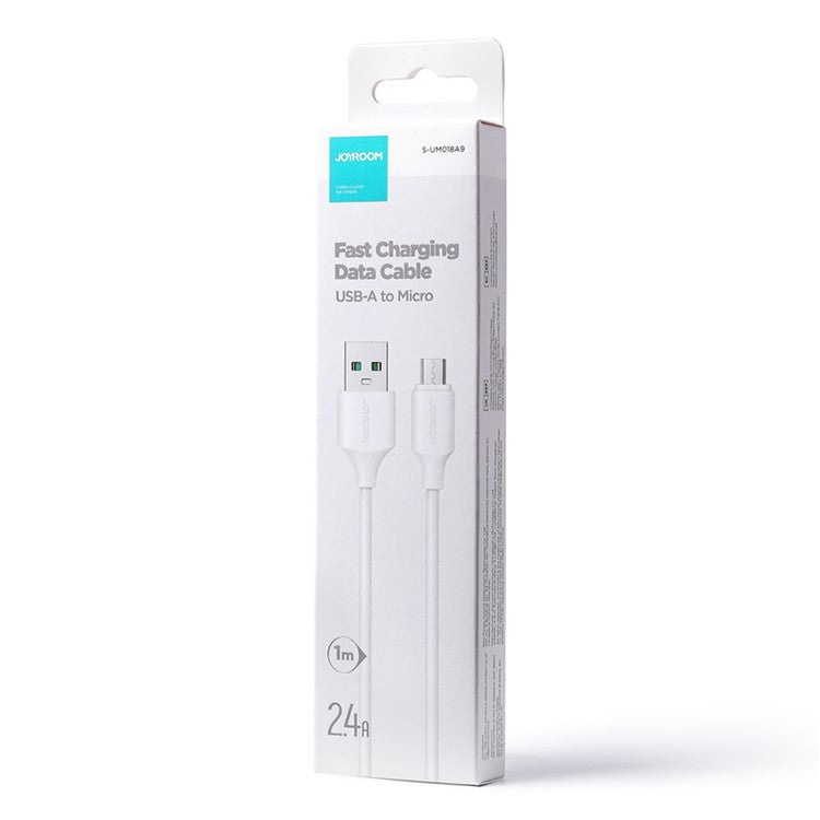 JOYROOM S-UM018A91 1m Premium Series USB-A to Micro 2.4A Fast Charging Data Cable - White