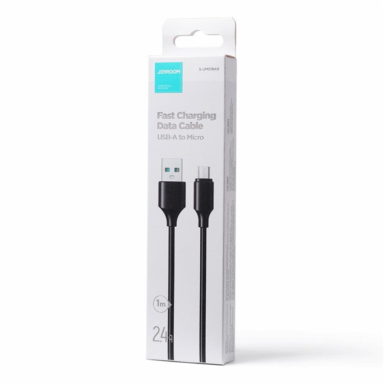 JOYROOM S-UM018A91 1m Premium Series USB-A to Micro 2.4A Fast Charging Data Cable - Black