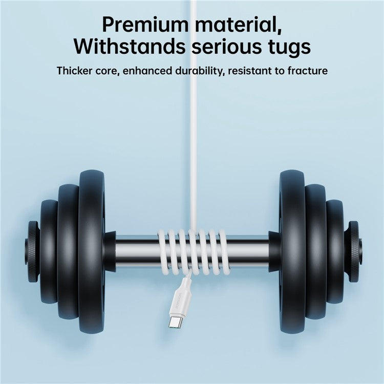 JOYROOM S-UC027A92 2m Premium Series for iPhone 16-15 Series USB-A to Type-C 3A Fast Charging Cable Support Data Transfer - White