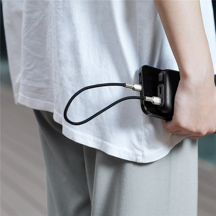 BASEUS Cafule Series Metal Data Cable USB to iP 2.4A Fast Charging Cord for iPhone - Black