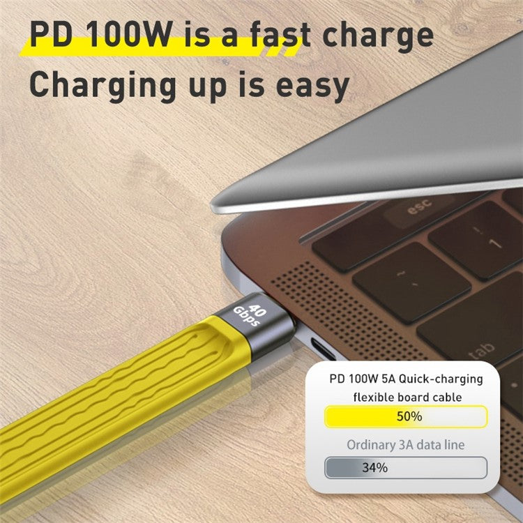 USB to Type-C PD 100W Fast Charging 10Gbps FPC Soft Data Cable, Cable Length: 13.8cm