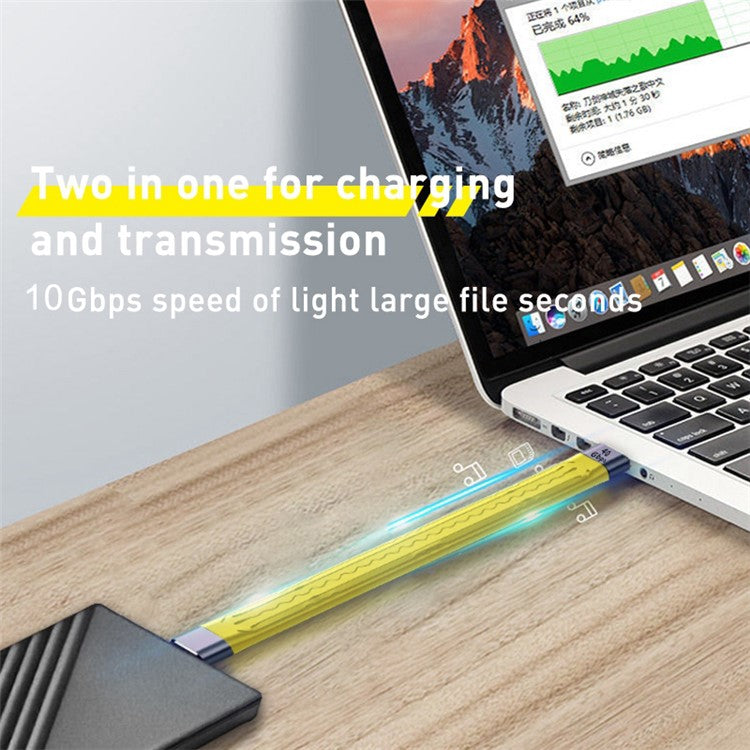 USB to Type-C PD 100W Fast Charging 10Gbps FPC Soft Data Cable, Cable Length: 13.8cm