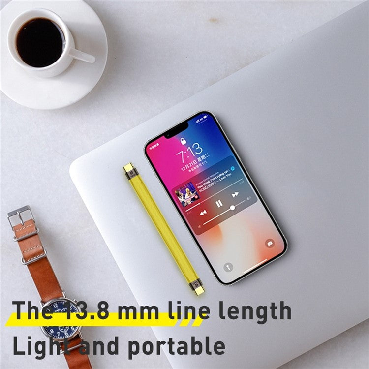 USB to Type-C PD 100W Fast Charging 10Gbps FPC Soft Data Cable, Cable Length: 13.8cm